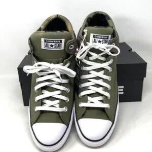 Converse Chuck Taylor High Street Mid Top Canvas Khaki Men Size Sneakers GREEN